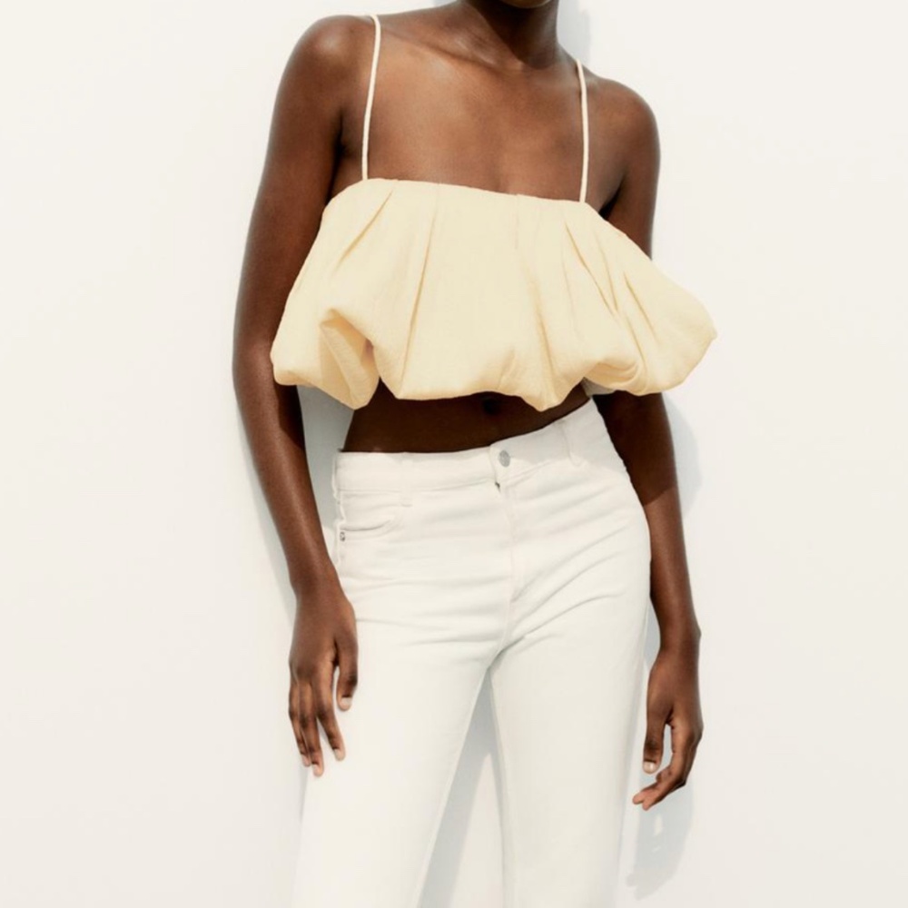 Zara voluminous yellow top